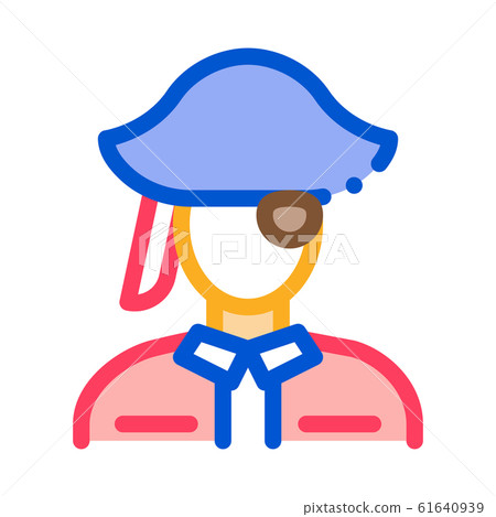 Pirate Silhouette Icon Vector Outline Illustration 61640939