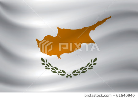 Waving flag of Cyprus. Vector illustration 61640940