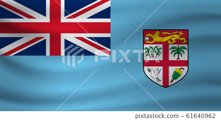 Waving flag of Fiji. Vector illustration 61640962