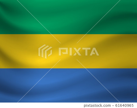 Waving flag of Gabon. Vector illustration Waving flag of Gabon. Vector illustration 61640965