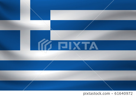 Waving flag of Greece. Vector illustration Waving flag of Greece. Vector illustration 61640972