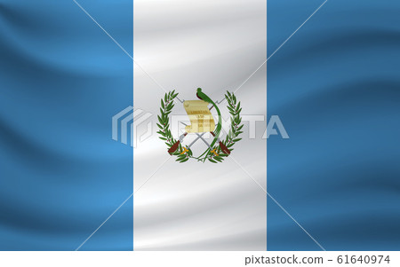 Waving flag of Guatemala. Vector illustration 61640974