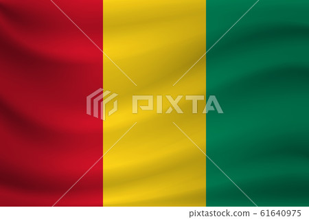 Waving flag of Guinea. Vector illustration Waving flag of Guinea. Vector illustration 61640975