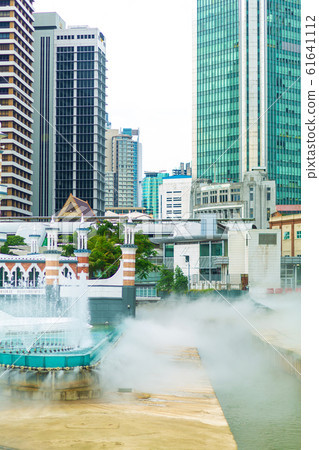 Cityscape of Kuala Lumpur. Channel with fog. Cityscape of Kuala Lumpur. Channel with fog. 61641112