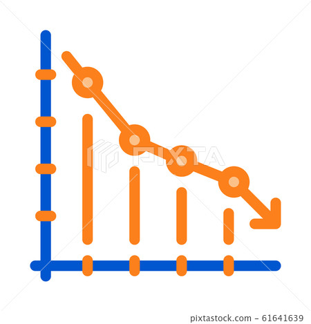 Falling Chart Icon Vector Outline Illustration Falling Chart Icon Vector Outline Illustration 61641639