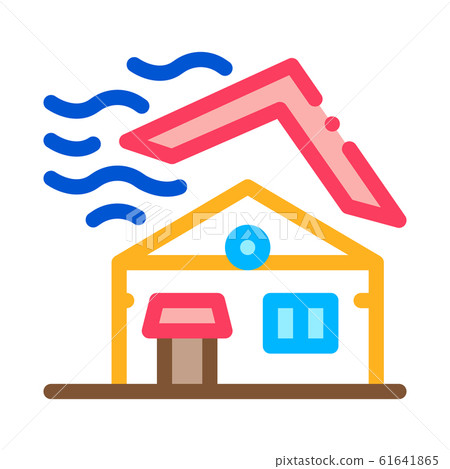 Roof Tear Down Icon Vector Outline Illustration Roof Tear Down Icon Vector Outline Illustration 61641865