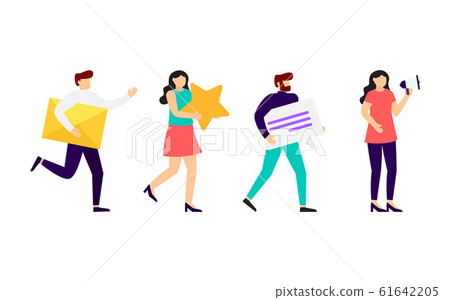 Social media marketing communication, people Social media marketing communication, people 61642205