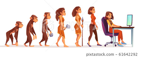 Human evolution from monkey to woman freelancer Human evolution from monkey to woman freelancer 61642292