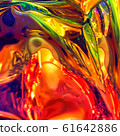 Holographic neon blurred background foil surface 61642886
