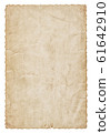 Paper sheet Vintage used cardboard isolated white 61642910