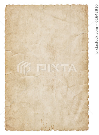 Paper sheet Vintage used cardboard isolated white 61642910