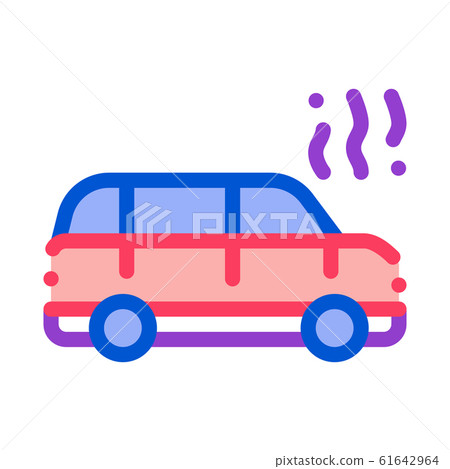 Smoking Car Icon Vector Outline Illustration Smoking Car Icon Vector Outline Illustration 61642964