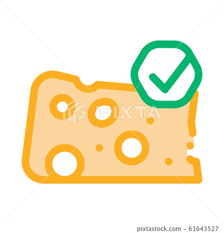 Cheese Piece Icon Vector Outline Illustration Cheese Piece Icon Vector Outline Illustration 61643527