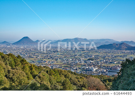 [Sanki Plain from Kotohira Shrine Gohongu Observatory] Kotohira-cho, Nakatado-gun, Kagawa 61644493