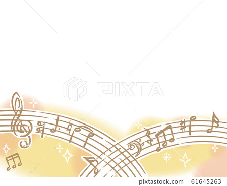 Musical notes, musical score theme background, frame material 61645263