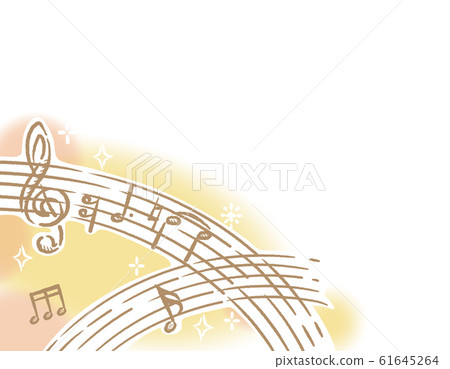 Musical notes, musical score theme background, frame material 61645264