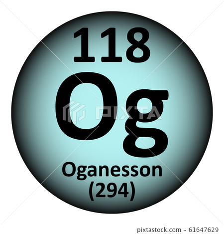 Periodic table element oganesson icon. Periodic table element oganesson icon. 61647629