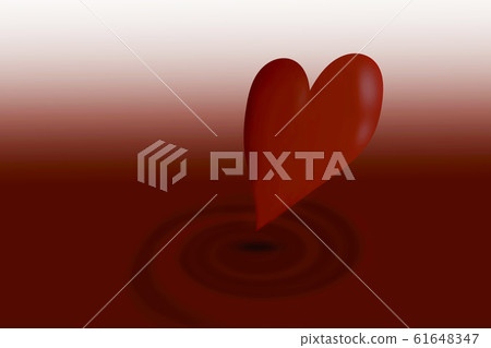 Chocolate ripples and heart Chocolate ripples and heart 61648347