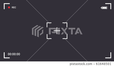 camera screen viewfinder frame and focus rec or recording online video live stream horizontal camera screen viewfinder frame and focus rec or recording online video live stream horizontal 61648501