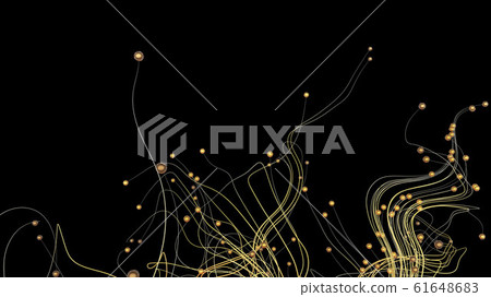Twisted cosmic lines or strings in the black... - Stock Illustration ...