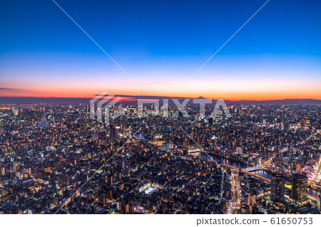《Tokyo》 Night view of Tokyo city and city center 《Tokyo》 Night view of Tokyo city and city center 61650753