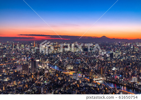 《Tokyo》 Night view of Tokyo city and city center 《Tokyo》 Night view of Tokyo city and city center 61650754