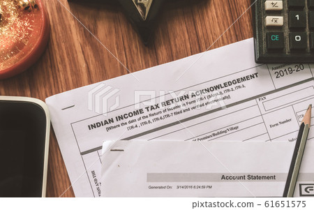 Close up of Indian Income tax return form ITR-2 Close up of Indian Income tax return form ITR-2 61651575