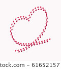 dot of red heart shaped design. vector illustration 61652157