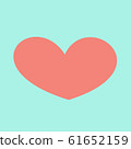 red heart shaped group background design. vector illustration 61652159