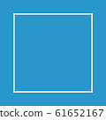 White square frame on a blue background. vector illustration. 61652167