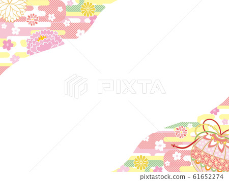 Spring Japanese pattern frame - Stock Illustration [61652274] - PIXTA