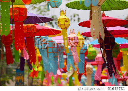 Local lanterns of the north in Thailand. 61652781