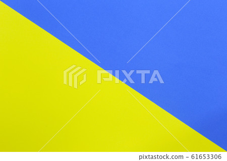 Yellow and blue of Cardboard art paper. 61653306