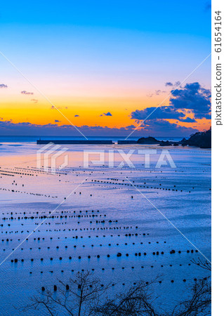 Morning glow in Ofunato Bay [Iwate] 61654164