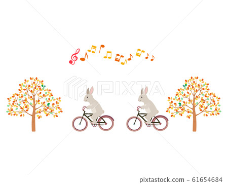 Rabbit cycling - Stock Illustration [61654684] - PIXTA