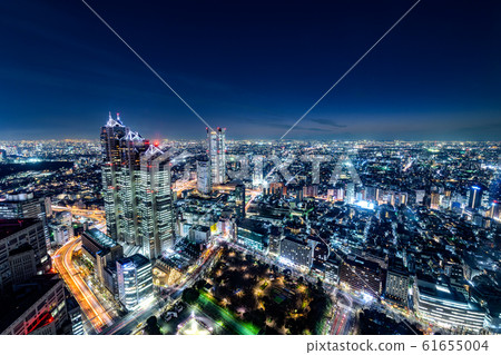 從東京都政府看到的東京城市夜景 從東京都政府看到的東京城市夜景 61655004