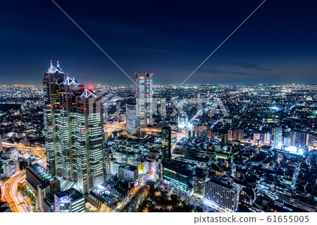 從東京都政府看到的東京城市夜景 從東京都政府看到的東京城市夜景 61655005