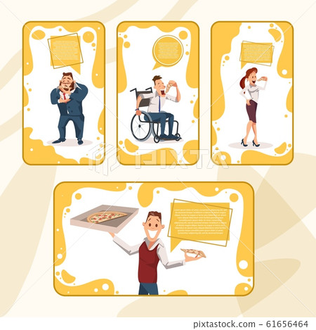 Pizza Delivery Service Flat Vector Banners Set Pizza Delivery Service Flat Vector Banners Set 61656464