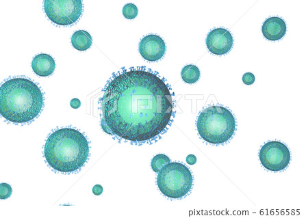 Illustration of coronavirus White background (computer graphic) Illustration of coronavirus White background (computer graphic) 61656585