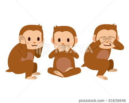 Nikko Three Monkeys Stock Illustration 61656646 Pixta