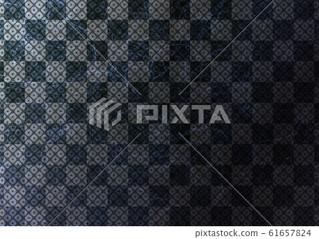Black tone Kanoko Japanese paper texture background material 61657824