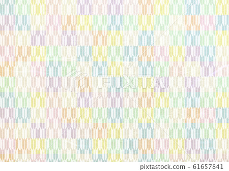 米色色調多彩流行箭頭kasuri日本紙紋理背景材料 米色色調多彩流行箭頭kasuri日本紙紋理背景材料 61657841