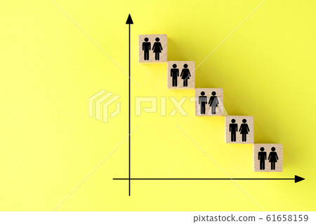 人口下降的形象 人口下降的形象 61658159