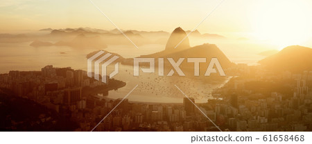 Aerial panorama of Rio de Janeiro city, Brazil 61658468
