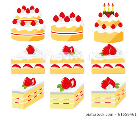 Shortcake strawberry fresh cream whole cake 61659461