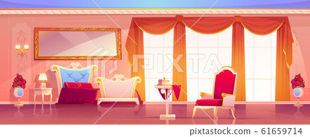 Palace room royal empty interior in empire style Palace room royal empty interior in empire style 61659714