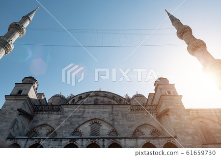 Beautiful Blue mosque of Sultan Ahmed. Beautiful Blue mosque of Sultan Ahmed. 61659730