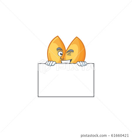 Grinning Face Chinese Fortune Cookie Cartoon Stock Illustration 61660421 Pixta