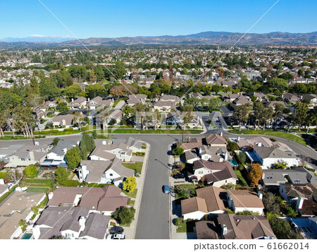 Aerial view of residential neighborhood in Irvine, California Aerial view of residential neighborhood in Irvine, California 61662014