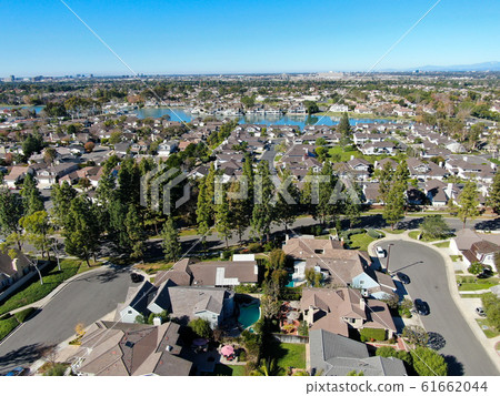 Aerial view of residential neighborhood in Irvine, California Aerial view of residential neighborhood in Irvine, California 61662044